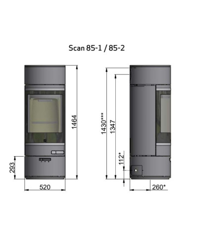 Стальна пічка Scan 85 - 1