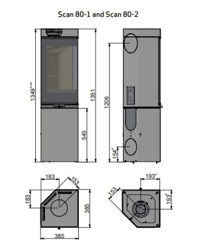 Стальна пічка Scan 80 - 2 BP