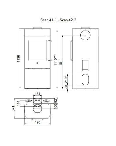 Стальна пічка Scan 41-2