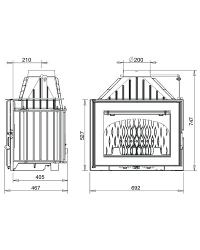 Камінна топка Uniflam 700 Plus Eco з шибером