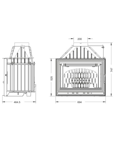 Камінна топка Uniflam 700 Optima Eco з шибером