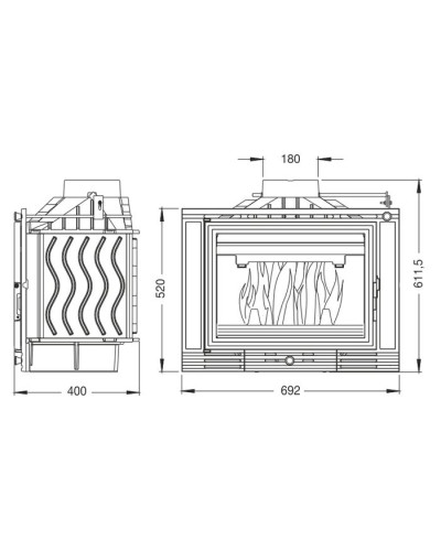 Камінна топка Uniflam 700 Eco з шибером
