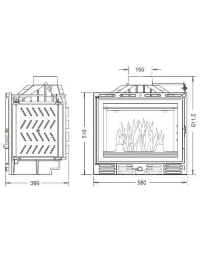 Камінна топка Uniflam 600 Plus Eco з шибером
