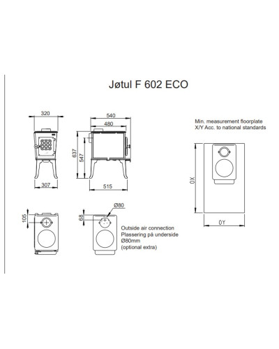 Чавунна пічка Jotul F 602 Eco