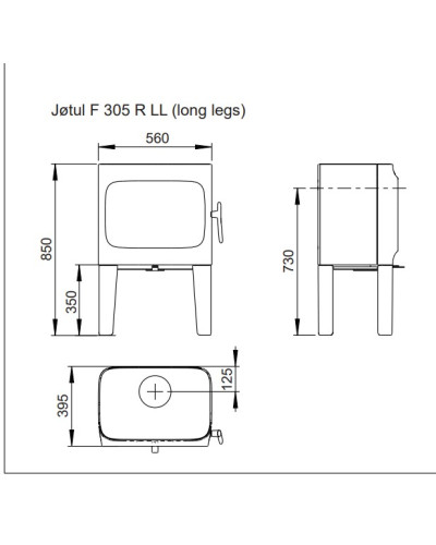Чавунна пічка Jotul F 305 R LL