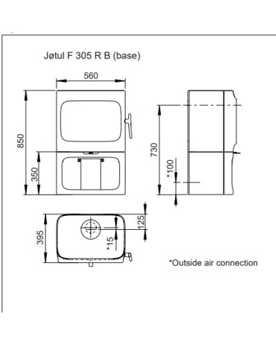 Чавунна пічка Jotul F 305 R B