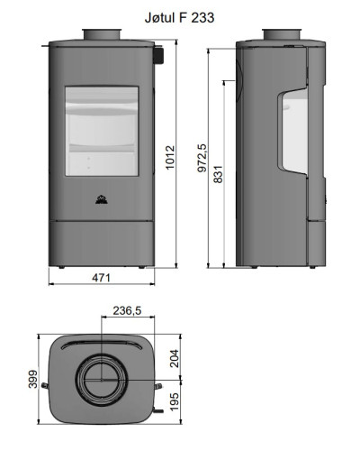 Чавунна пічка Jotul F 233