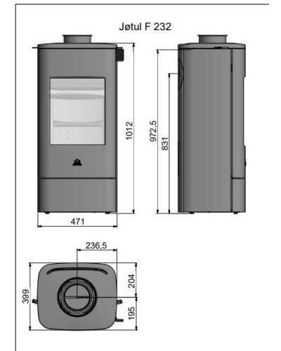 Чавунна пічка Jotul F 232