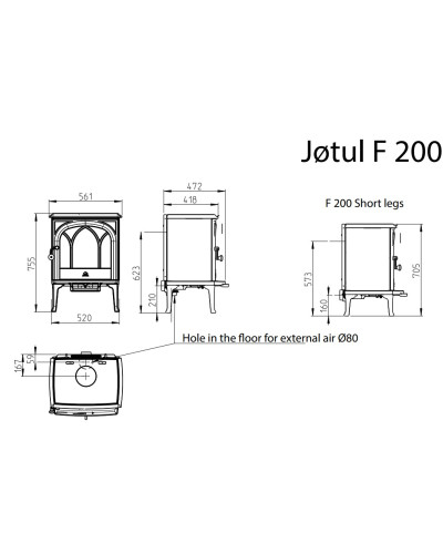 Чавунна пічка Jotul F 200