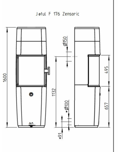 Чавунна пічка Jotul F 176 Zensoric