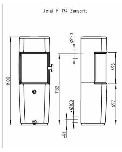 Чавунна пічка Jotul F 174 Zensoric