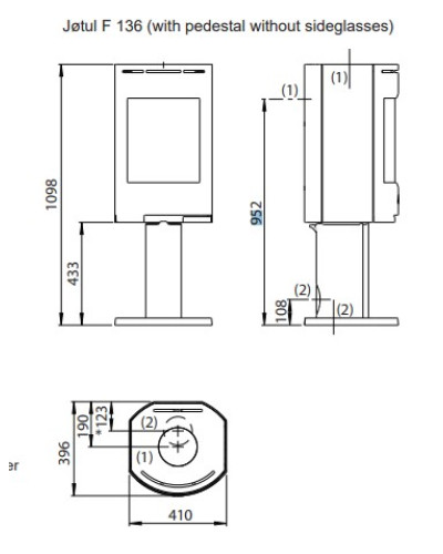 Чавунна пічка Jotul F 136