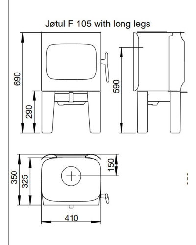 Чавунна пічка Jotul F 105 R LL