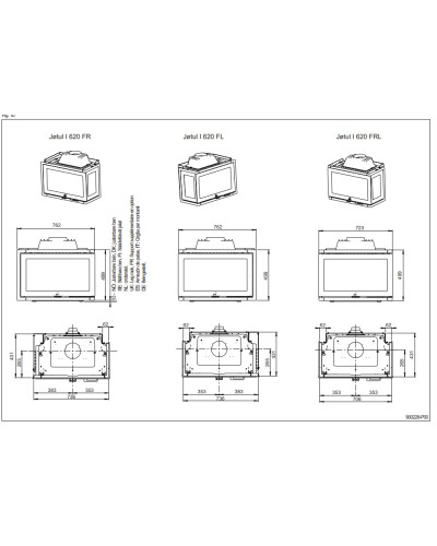 Камінна топка Jotul I 620 Flat кутова