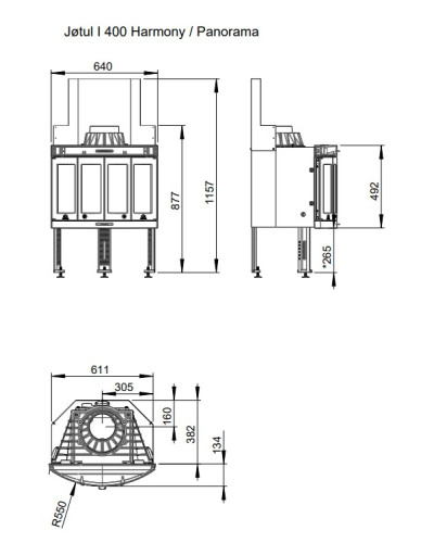 Камінна топка Jotul I 400 Panorama BP