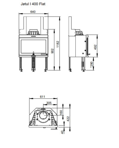 Камінна топка Jotul I 400 Flat BP