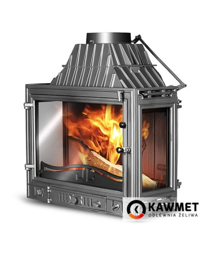 Камінна топка KAWMET W3 трьохстороння з перегородкою