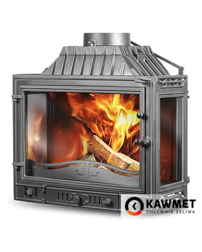 Камінна топка KAWMET W4 трьохстороння з перегородкою