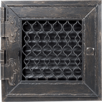 Камінна решітка Kratki Retro одинарна графітова антична висувна 22x22