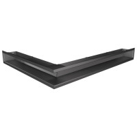 Вентиляційна решітка для каміна кутова права SAVEN Loft Angle 90х800х600 графітова