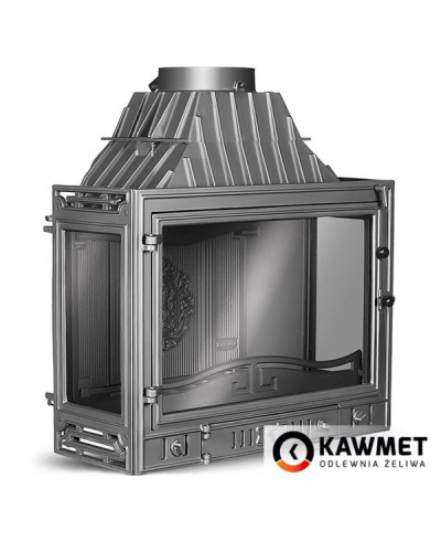 Камінна топка KAWMET W3 трьохстороння з перегородкою