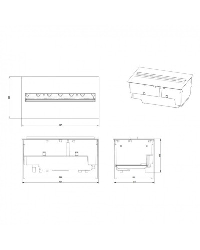 Електрокамін Dimplex Cassette 400 LED (без дров)