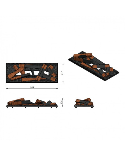 Електрокамін Dimplex Cassette 600 LED LOG (с дровами)