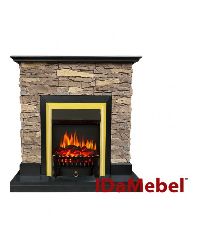 Камінокомплект Royal Flame IDaMebel Gemma Brown Fobos Brass