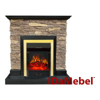 Камінокомплект Royal Flame IDaMebel Gemma Brown Majestic Brass