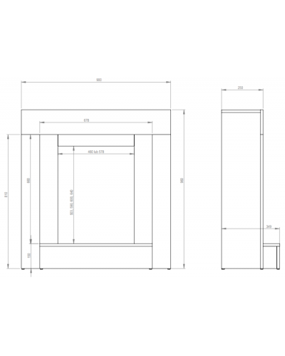 Камінокомплект Aflamo SIMPLE LED 60 Classic Бетон
