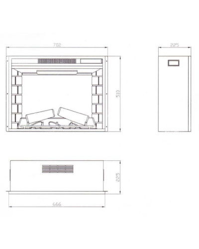 Камінокомплект Royal Flame IDaMebel Sorrento Goodfire 26