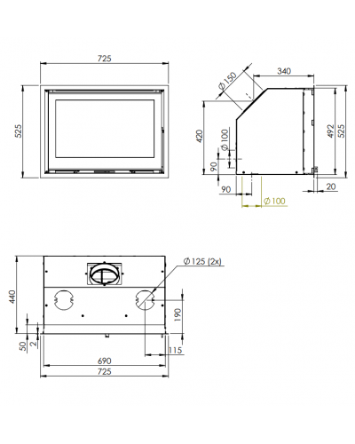 Камінна топка Dovre Vista 700I