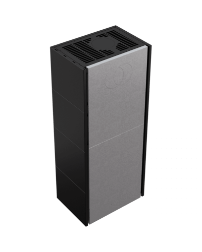 Камін SIMPLE 12 BS ліва в обудові BOX стальний - чорний