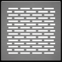 Камінна решітка Kratki FLOOR шліфована 17x17