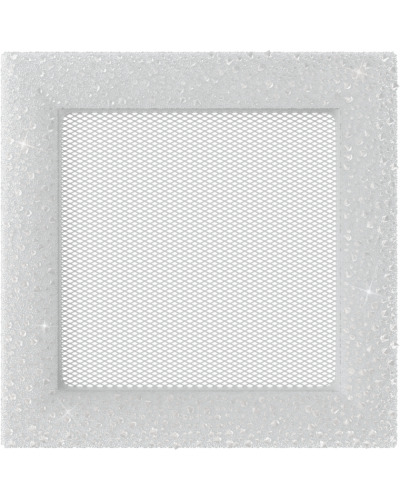 Камінна решітка Kratki Venus з кристалами Swarovski біла 17x17