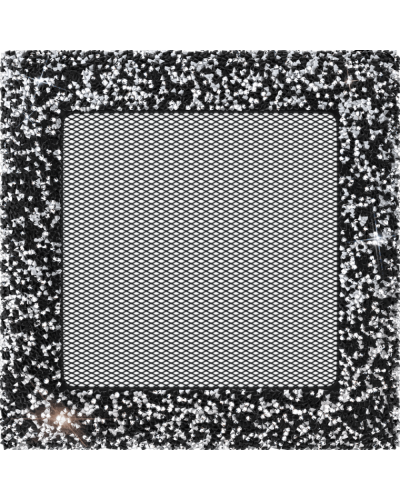 Камінна решітка Kratki Venus з кристалами Swarovski чорно-срібна 17x17