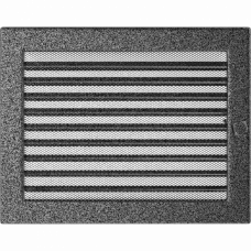 Камінна решітка Kratki чорно-срібна 22x30 з жалюзями