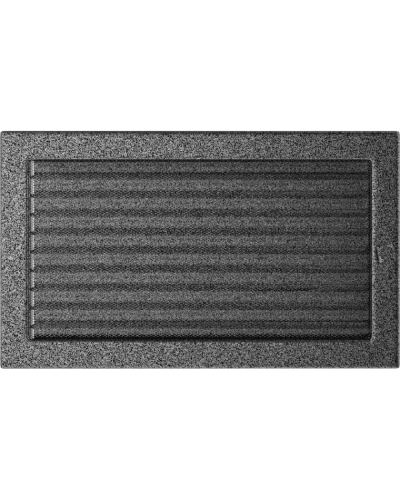 Камінна решітка Kratki чорно-срібна 22x37 з жалюзями