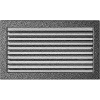 Камінна решітка Kratki чорно-срібна 22x37 з жалюзями