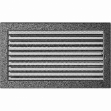 Камінна решітка Kratki чорно-срібна 22x37 з жалюзями