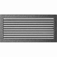 Камінна решітка Kratki чорно-срібна 22x45 з жалюзями