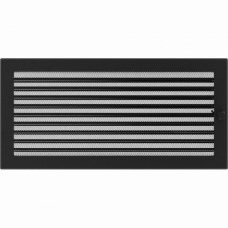 Камінна решітка Kratki чорна 22x45 з жалюзями