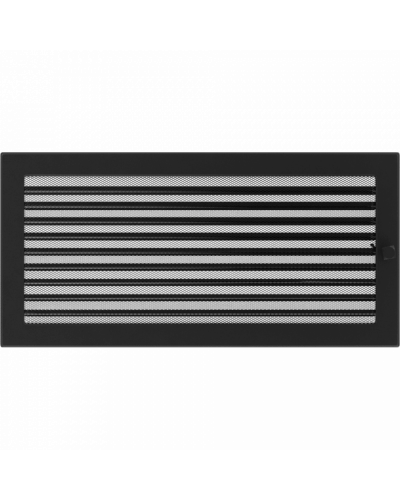 Камінна решітка Kratki чорна 22x45 з жалюзями