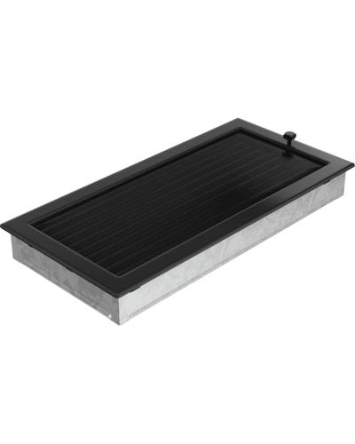 Камінна решітка Kratki чорна 22x45 з жалюзями
