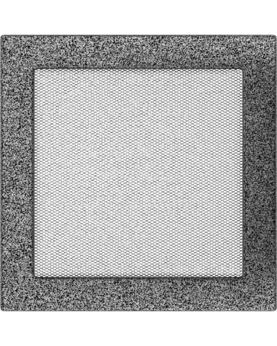Камінна решітка Kratki чорно-срібна 22x22