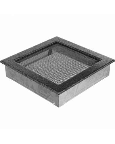 Камінна решітка Kratki чорно-срібна 22x22