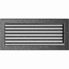Камінна решітка Kratki чорно-срібна 17x37 з жалюзями