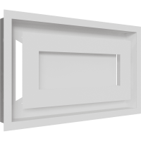 Камінна решітка Kratki WIND біла 22x37