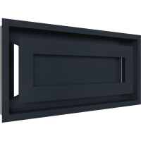 Камінна решітка Kratki WIND графітова 22x45