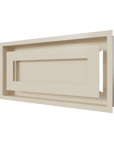 Камінна решітка Kratki WIND кремова 22x45